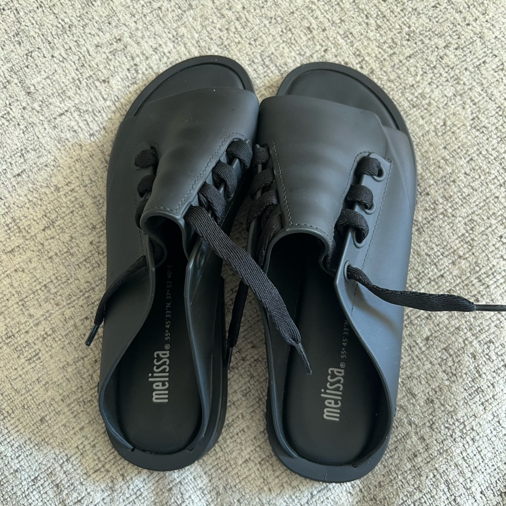 Melissa Black Slide Sandals
